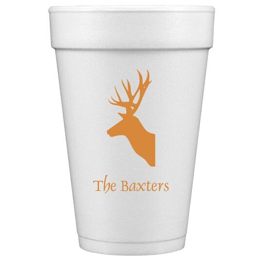 Deer Buck Styrofoam Cups